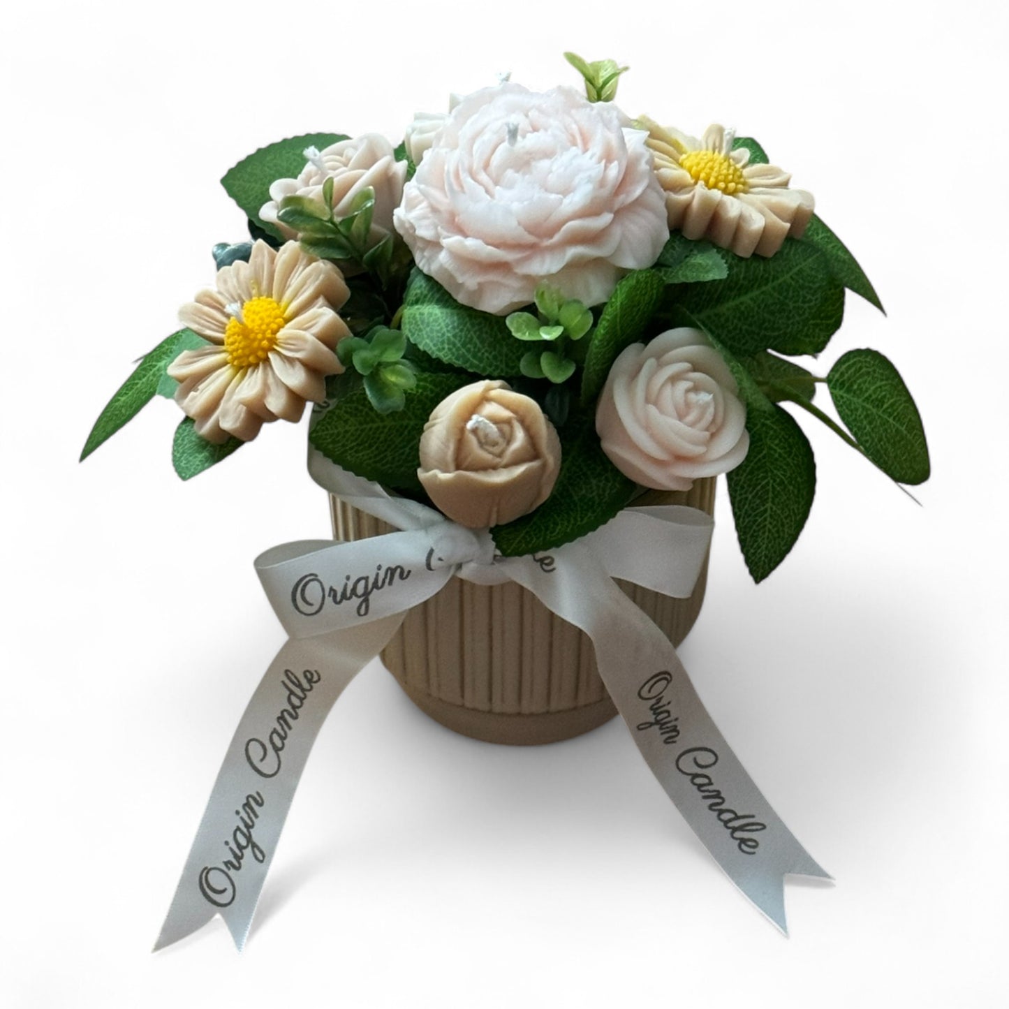 Soft Blush Floral Candle (Code: 1029)