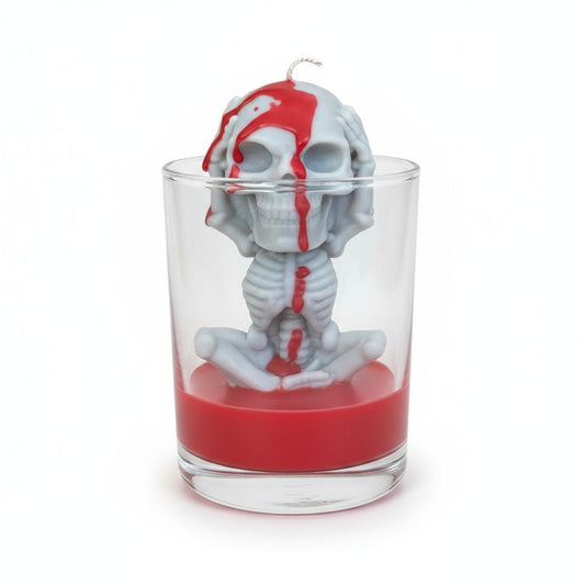 Bleeding Skeleton Horror Candle (1043)