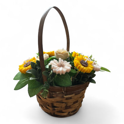 Blooming Light – Floral Candle Basket