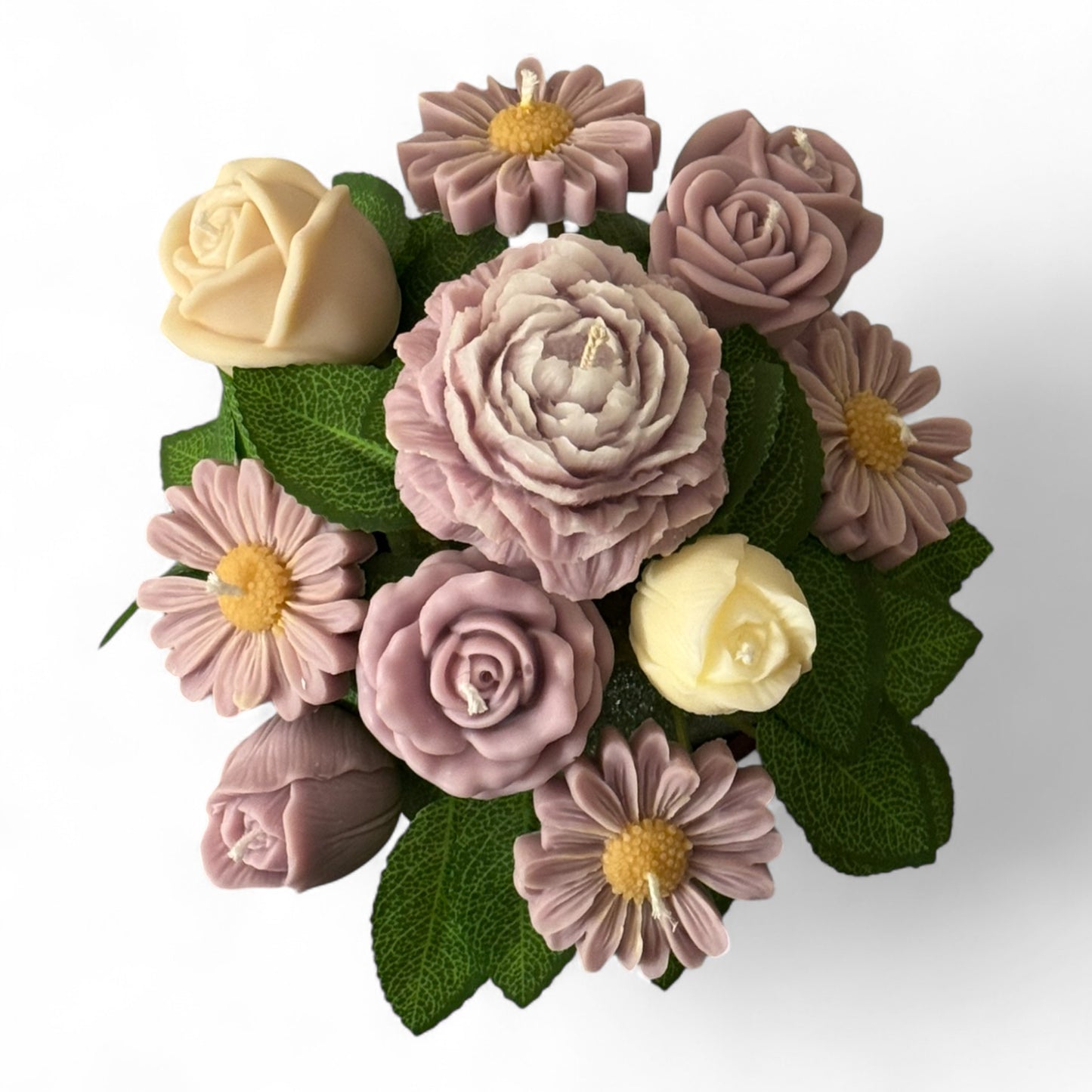 Romantic Mauve Floral Candle (Code: 1027)