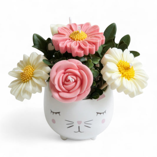 Floral Kitty Pot