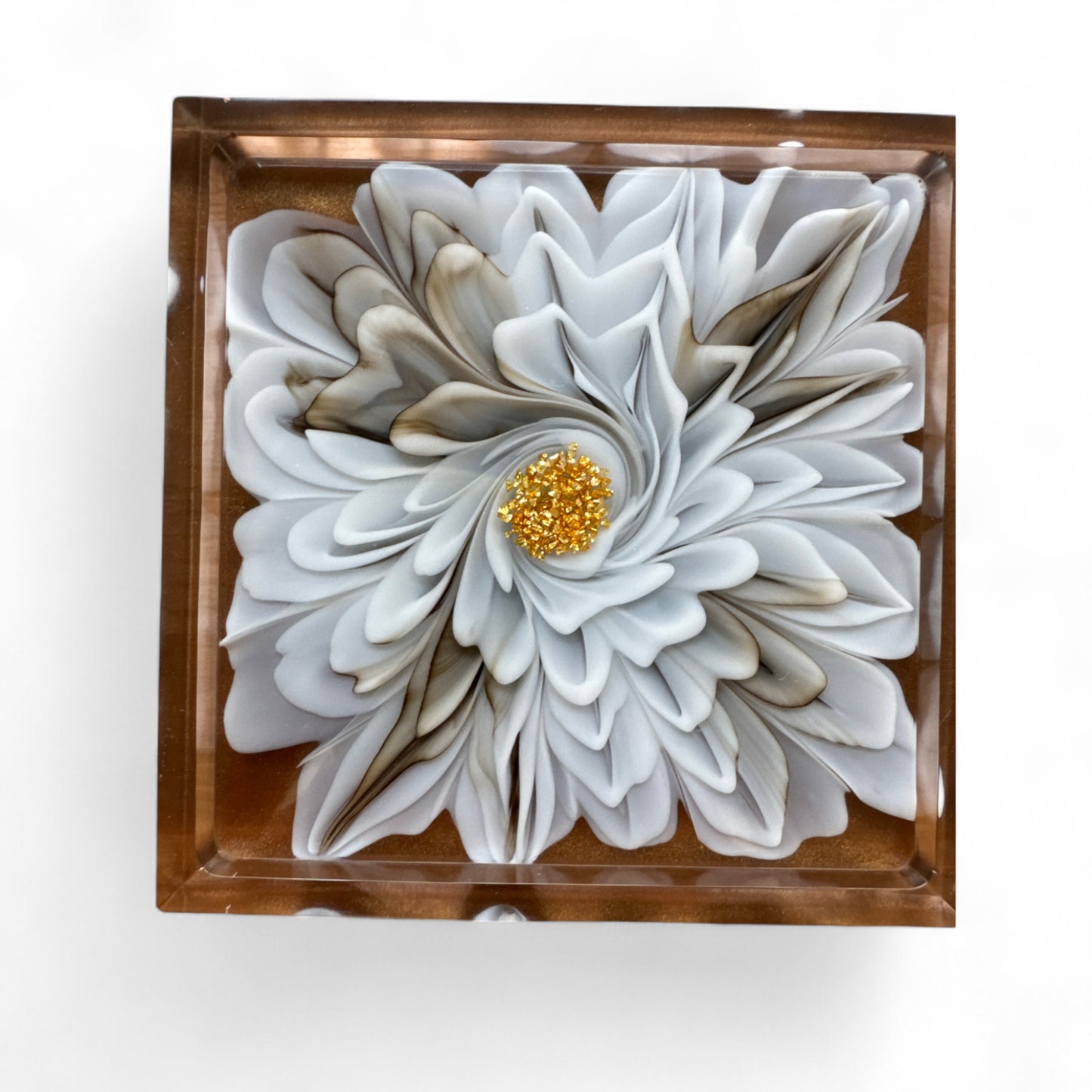 Golden Blossom Resin Tray (1064)